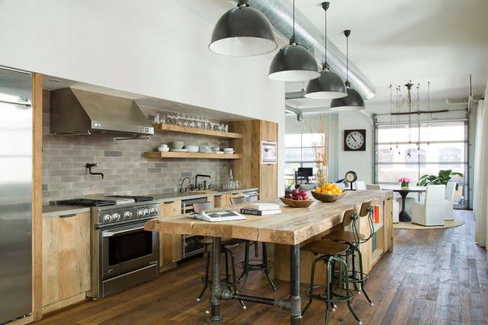 kitchen with island