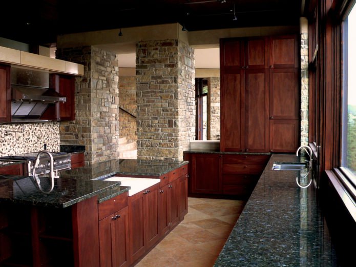 mahogany in the kitchen