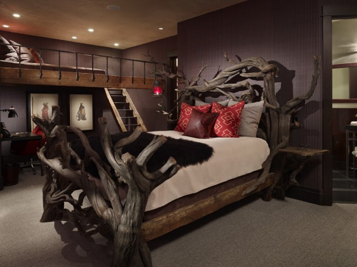 branches in bedroom decoration