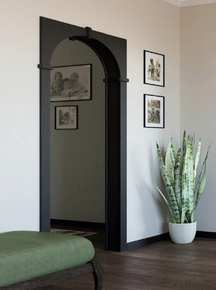 dark-colored arch