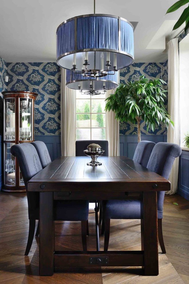 wenge wood table in the interior