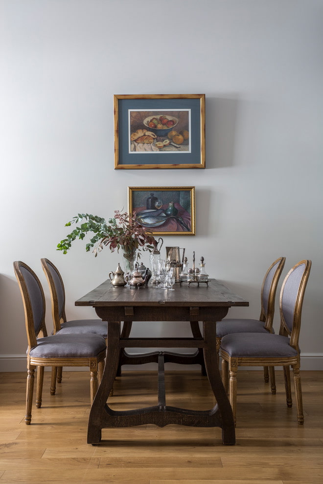 wenge wood table in the interior