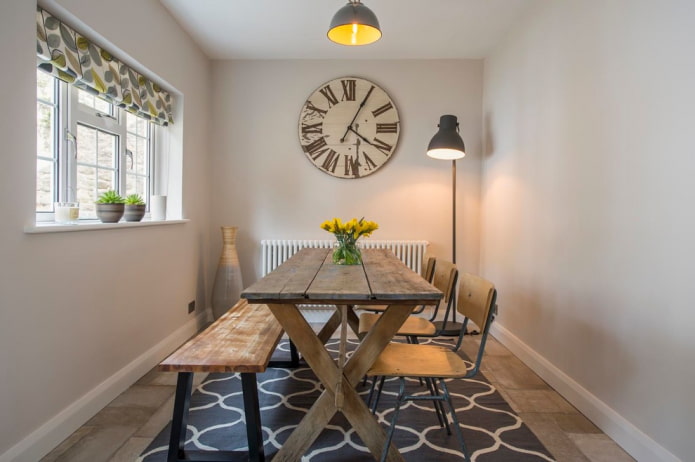 antique wooden table in the interior