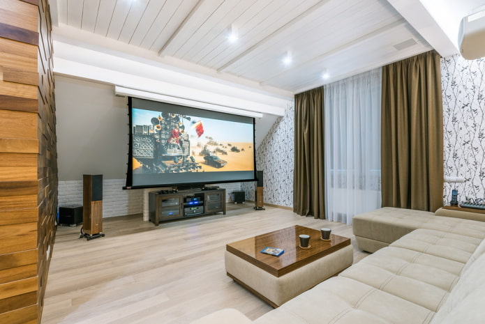 white wooden ceiling in the living room