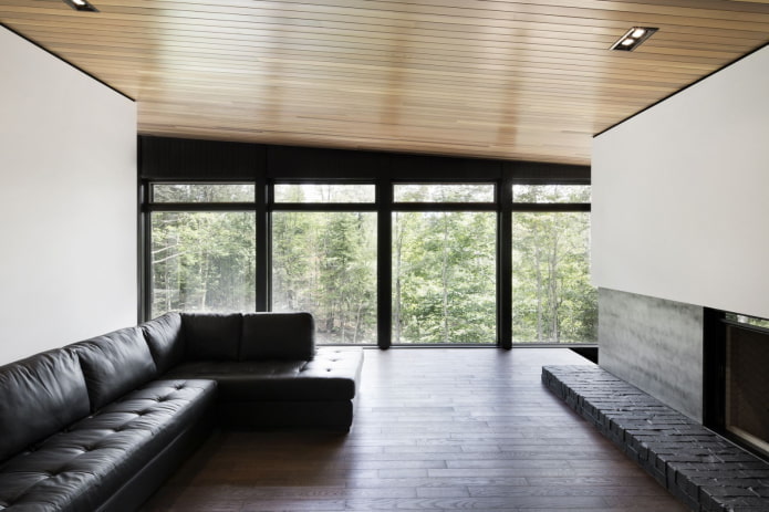 single-level wooden ceiling design