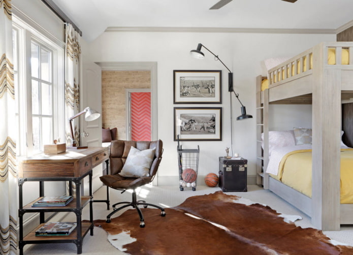 children's room interior for two boys