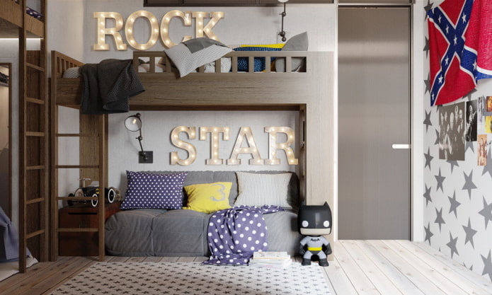 furniture for a children's room for two boys