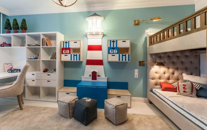 design of a children's room for two boys