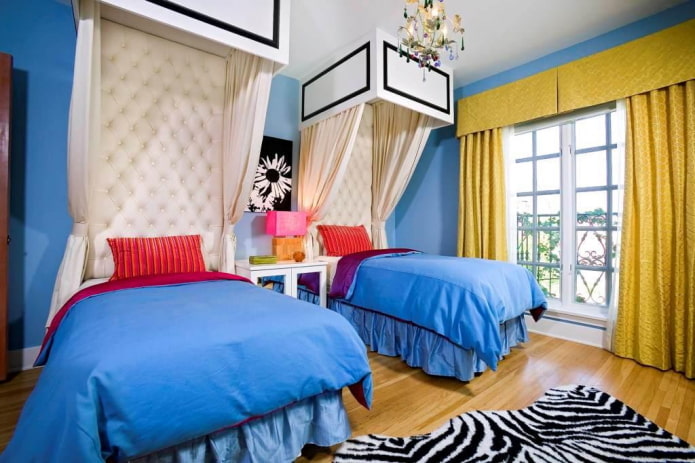 Bedroom with canopies