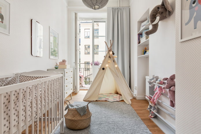 design of a small nursery for a baby