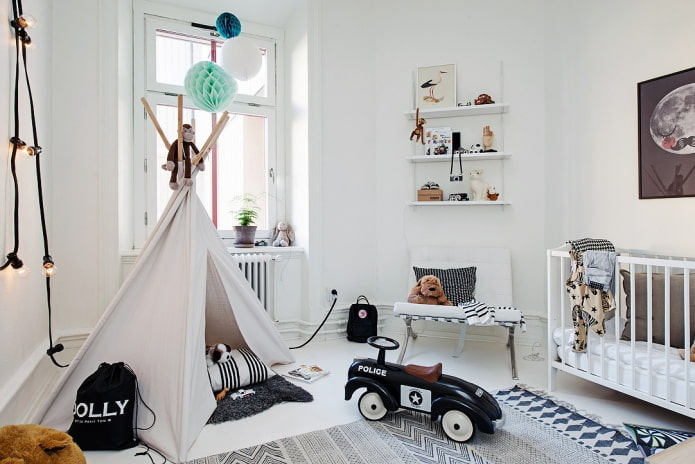 baby's room in Scandinavian style