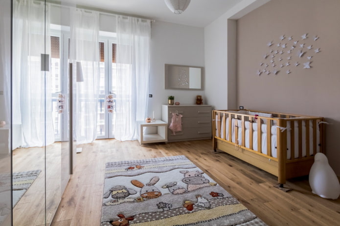 decor and textiles in the interior of a child's room