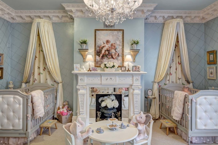 design of a nursery for twin babies