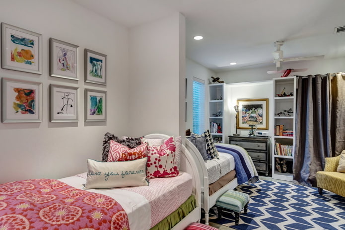 children's room for a boy and a girl
