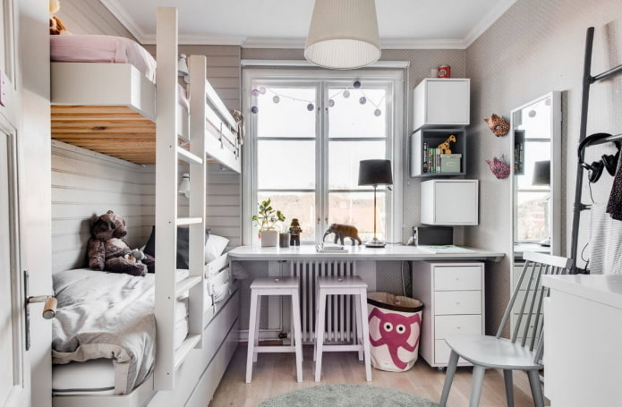 Scandi-children's room for two