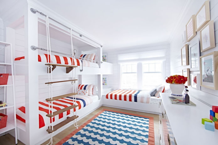 bedroom design for three children