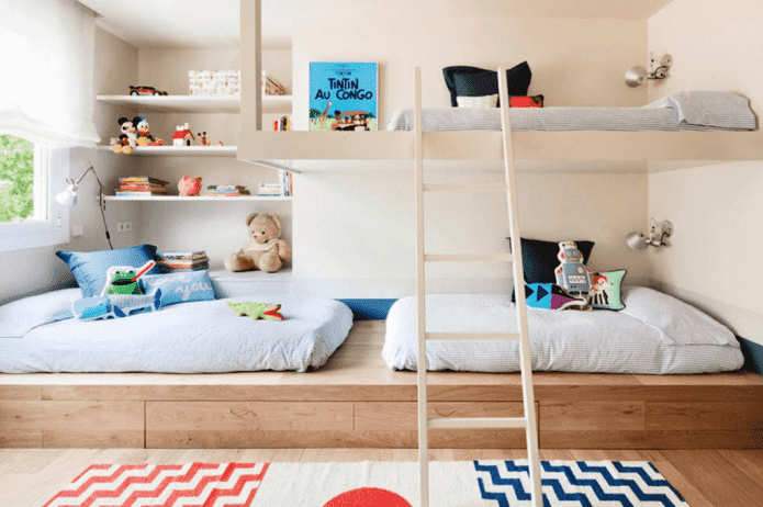 furnishing a bedroom for three children