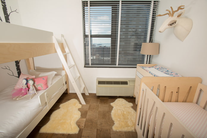 bedroom design for three children of different ages