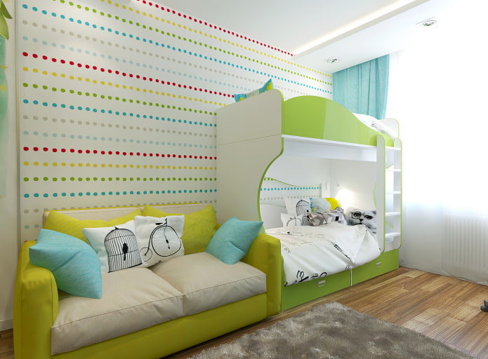 bedroom design for three children of different ages