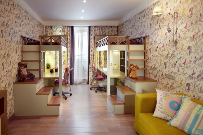 lighting in a bedroom for three children