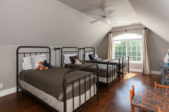 bedroom layout for three children