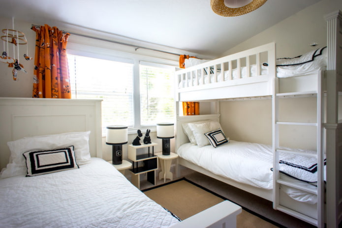 bedroom layout for three children