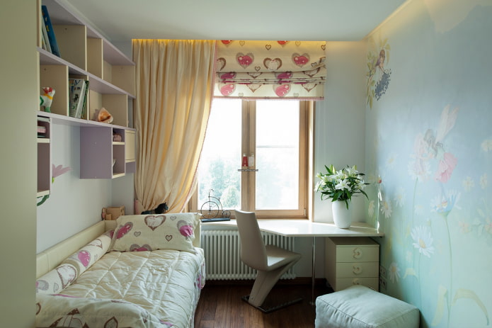 Children's room for a schoolgirl