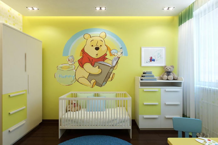 children's room in a Khrushchevka for a newborn 