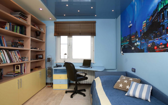 Design of a room in a Khrushchevka for a teenager