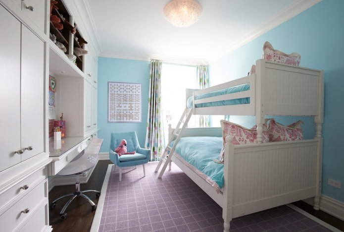 two-tier model in the nursery for girls