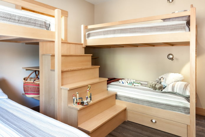two-tier model with a ladder in the nursery