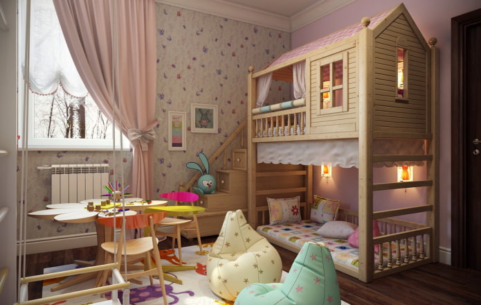 two-tier model in the nursery for girls