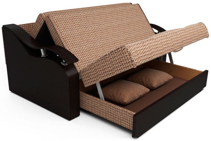 accordion sofa with armrests
