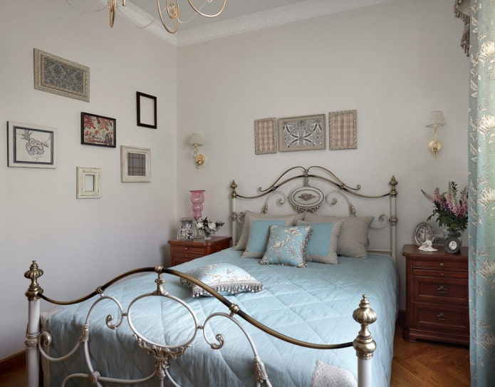 Bed in a small bedroom