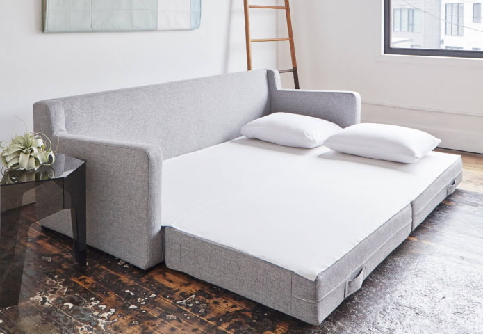 rectangular folding sofa in the interior