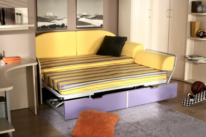 folding sofa in the children's room
