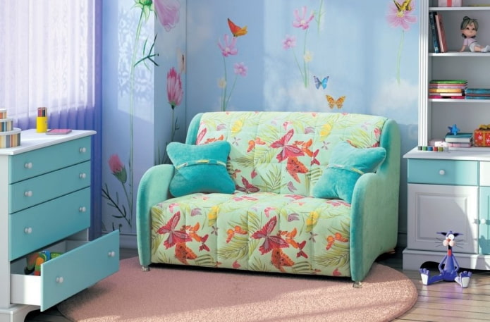folding sofa in the children's room