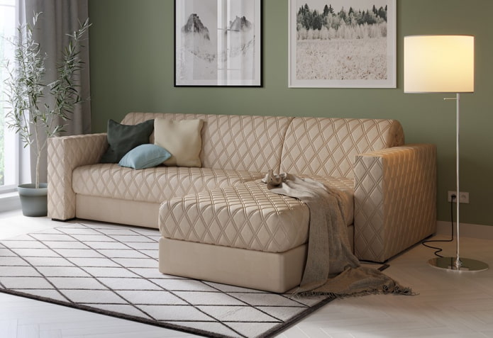 folding sofa in the living room interior