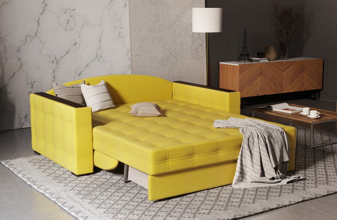 folding sofa in the living room interior
