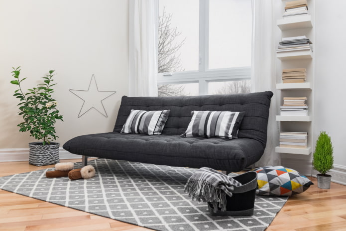 Scandinavian style folding sofa