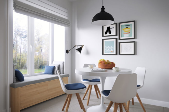 sofa-window-sill in the kitchen