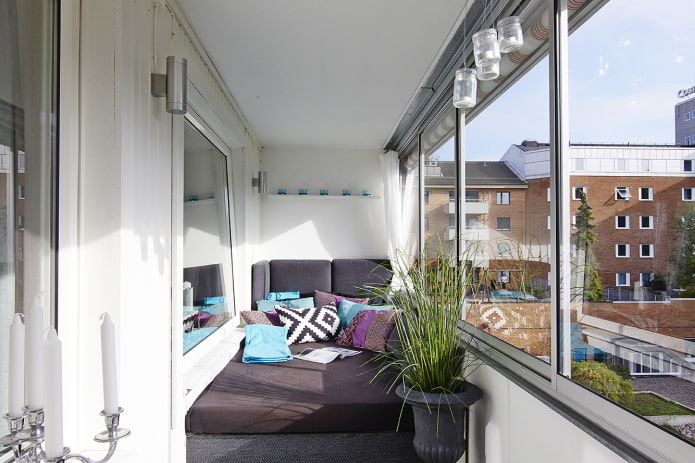 sofa on the balcony