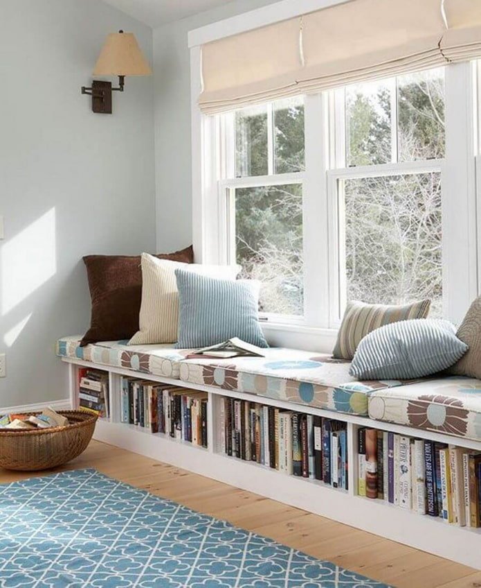library in the apartment