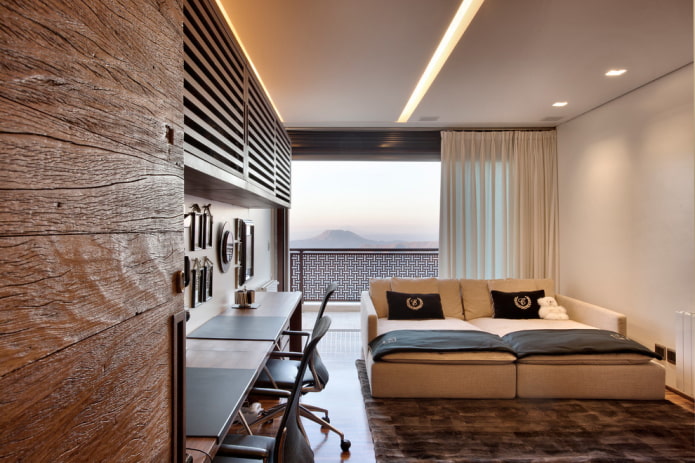Unfolded sofa