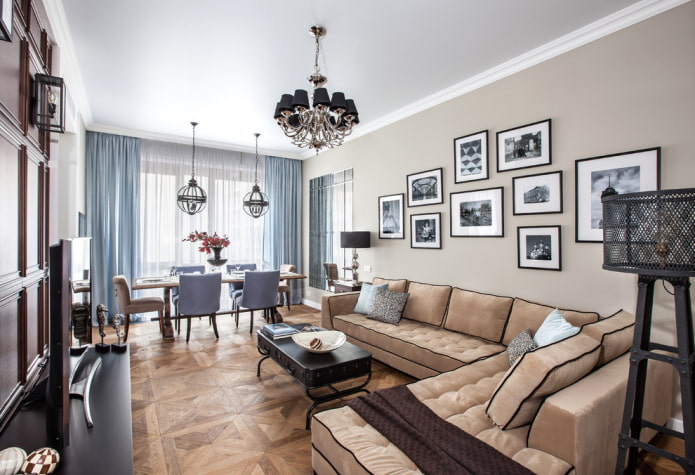 sofa with a corner on the right