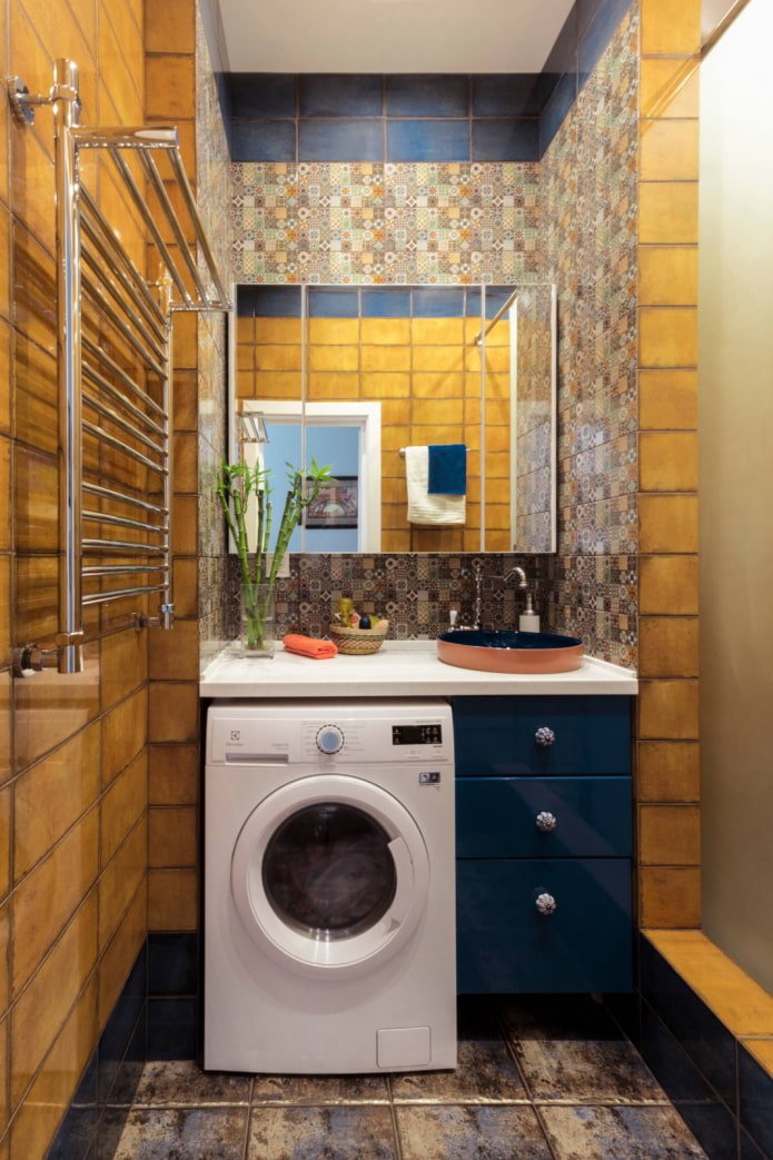 Washing machine under the countertop