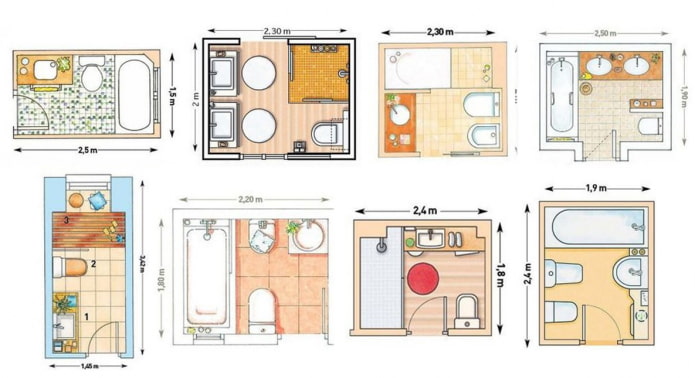 Small bathroom layout options