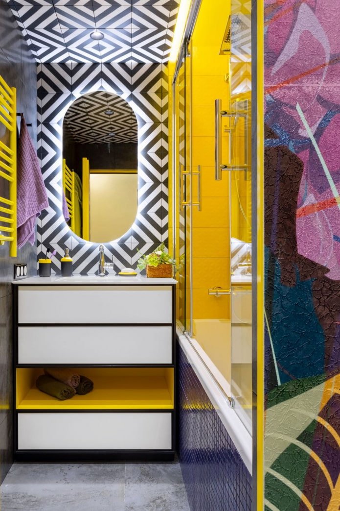 Finishing as a decoration of the bathroom