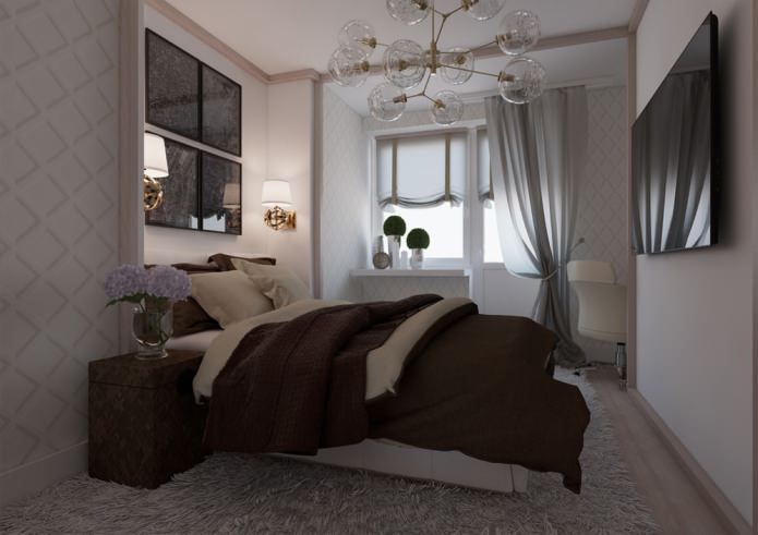 bedroom with balcony door