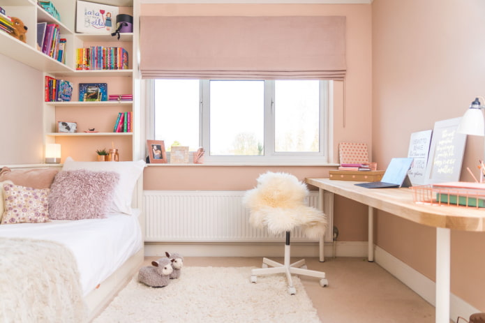 design of a nursery for a girl